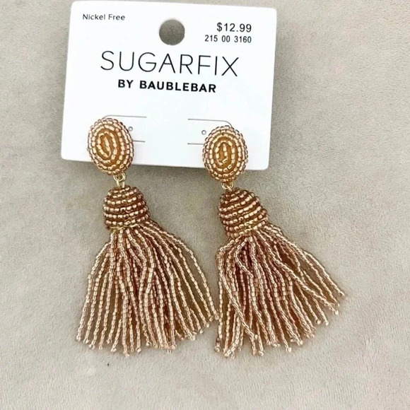 NWT Sugarfix by Baublebar Gold Beaded Drop Earrings 21 - Picture 1 of 2